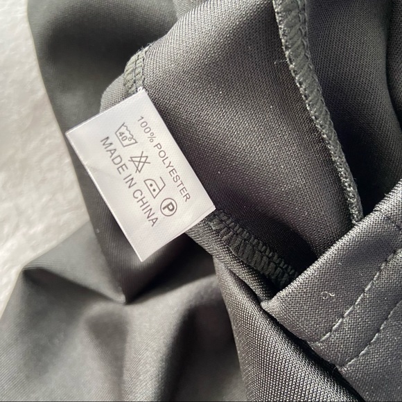 Black Dress with Mesh and Gold Trim Detail - Picture 8 of 8